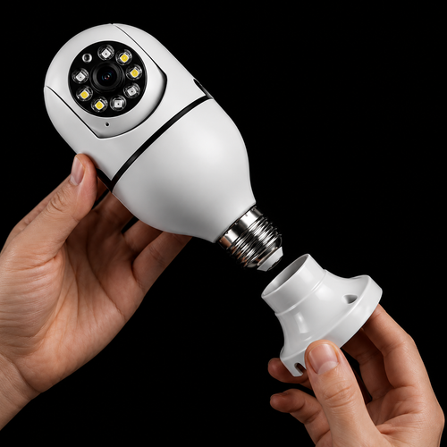 Cámara Domo WiFi 1080p con Sensor de Movimiento y Visión Nocturna
