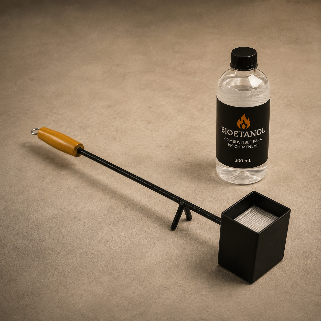 Iniciador de Fuego para Parrilla y Estufa + Bioetanol 300ml Incluido
