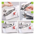Máquina de coser portátil de mano — bobinas y enhebradores