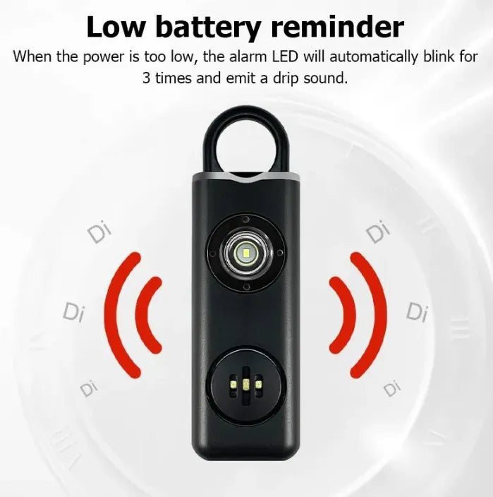 Llavero Alarma Personal 3 en 1 — Sirena 130dB + Linterna + Localizador iPhone