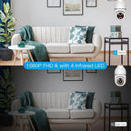 Cámara Domo WiFi 1080p con Sensor de Movimiento y Visión Nocturna