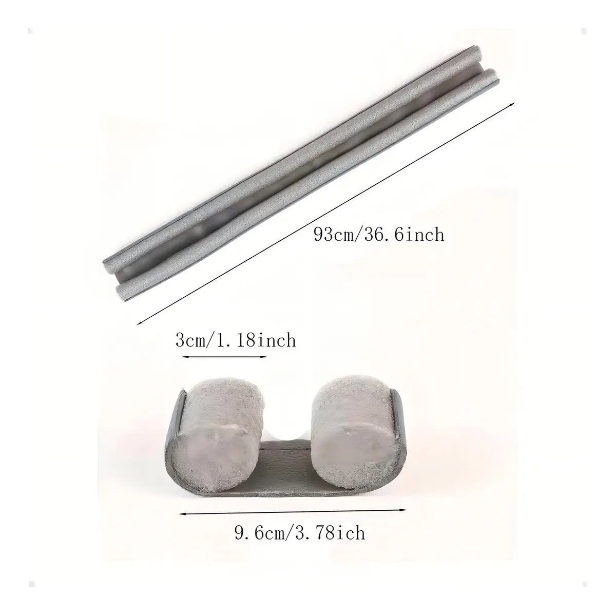 Burlete para Puerta Doble Rollo Aislante — 93cm × 9,6cm