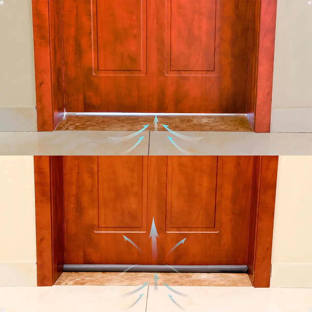 Burlete para Puerta Doble Rollo Aislante — 93cm × 9,6cm