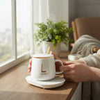 Taza Cerámica Con Base Calentador USB