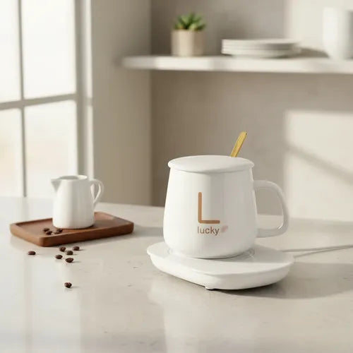 Taza Cerámica Con Base Calentador USB