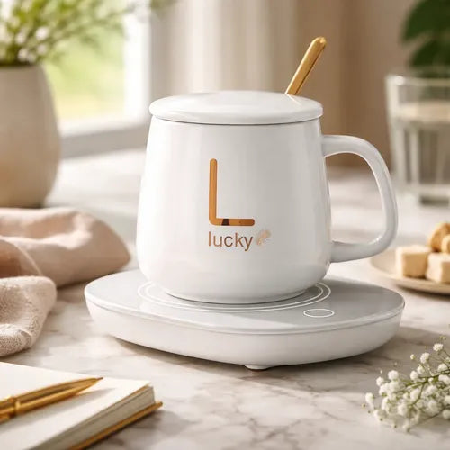 Taza Cerámica Con Base Calentador USB