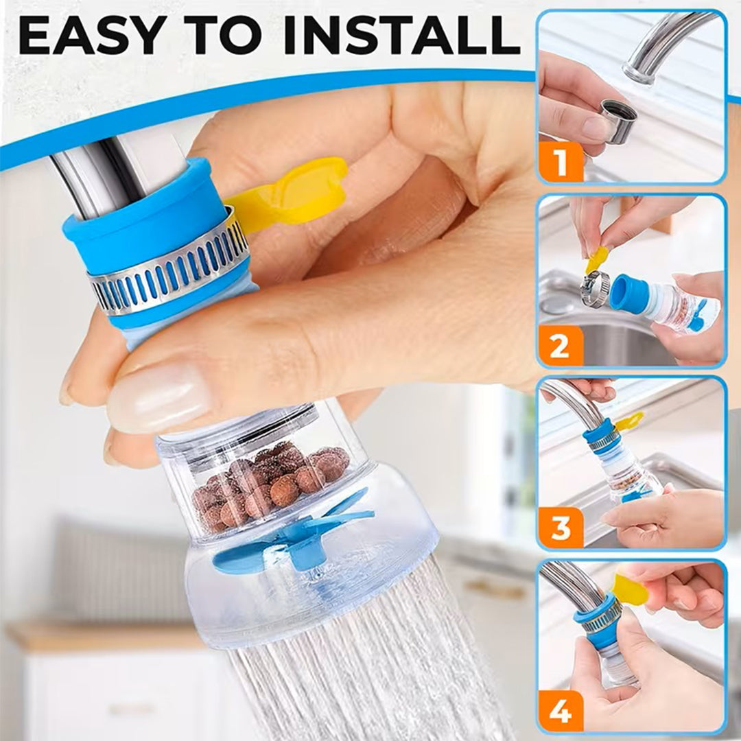 Filtro agua canilla extensible con sistema de purificación PP PVC