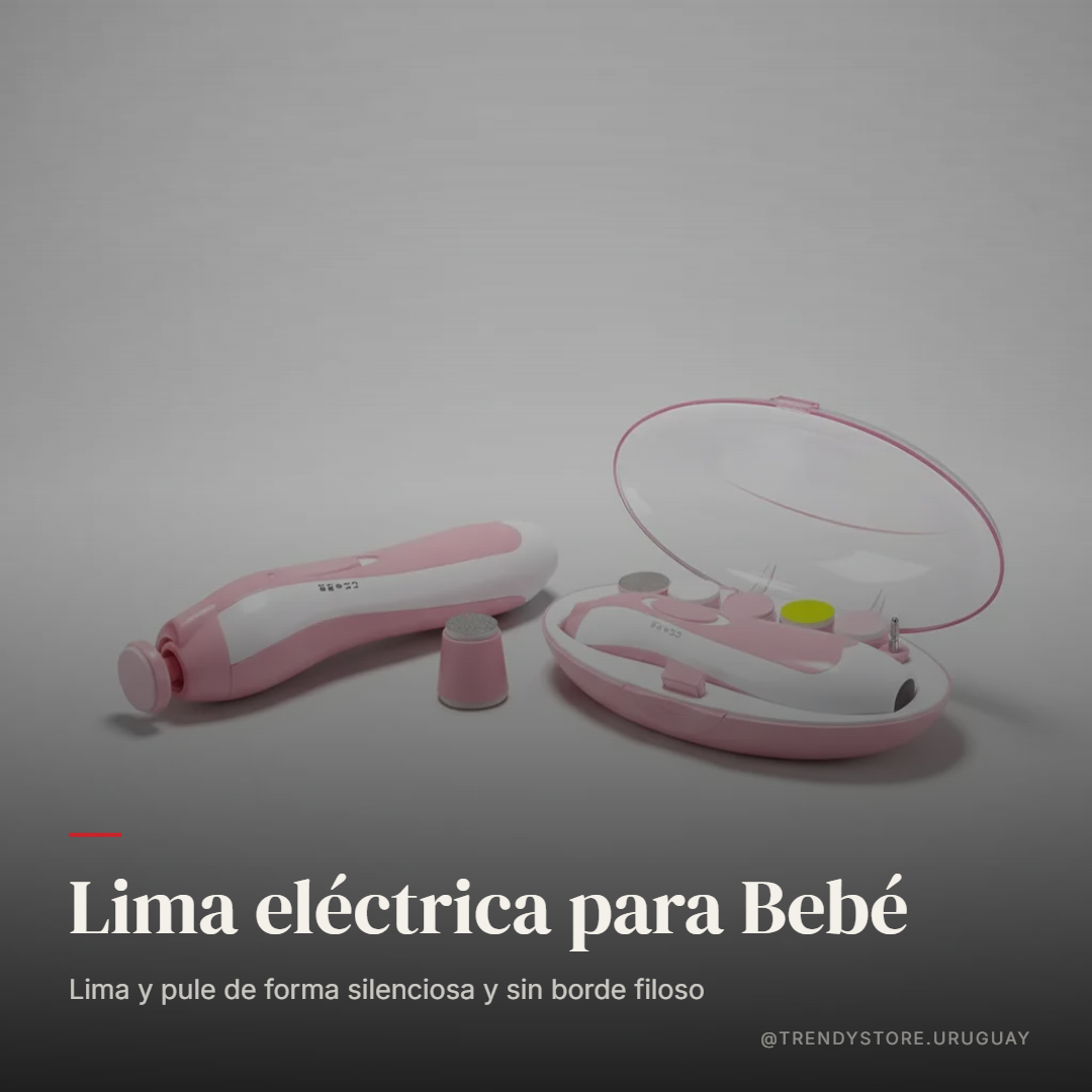 Lima Eléctrica de Uñas para Bebé y Adulto — Torno Pulidor con Luz LED