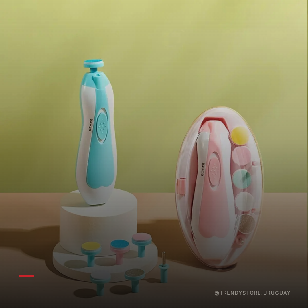 Lima Eléctrica de Uñas para Bebé y Adulto — Torno Pulidor con Luz LED