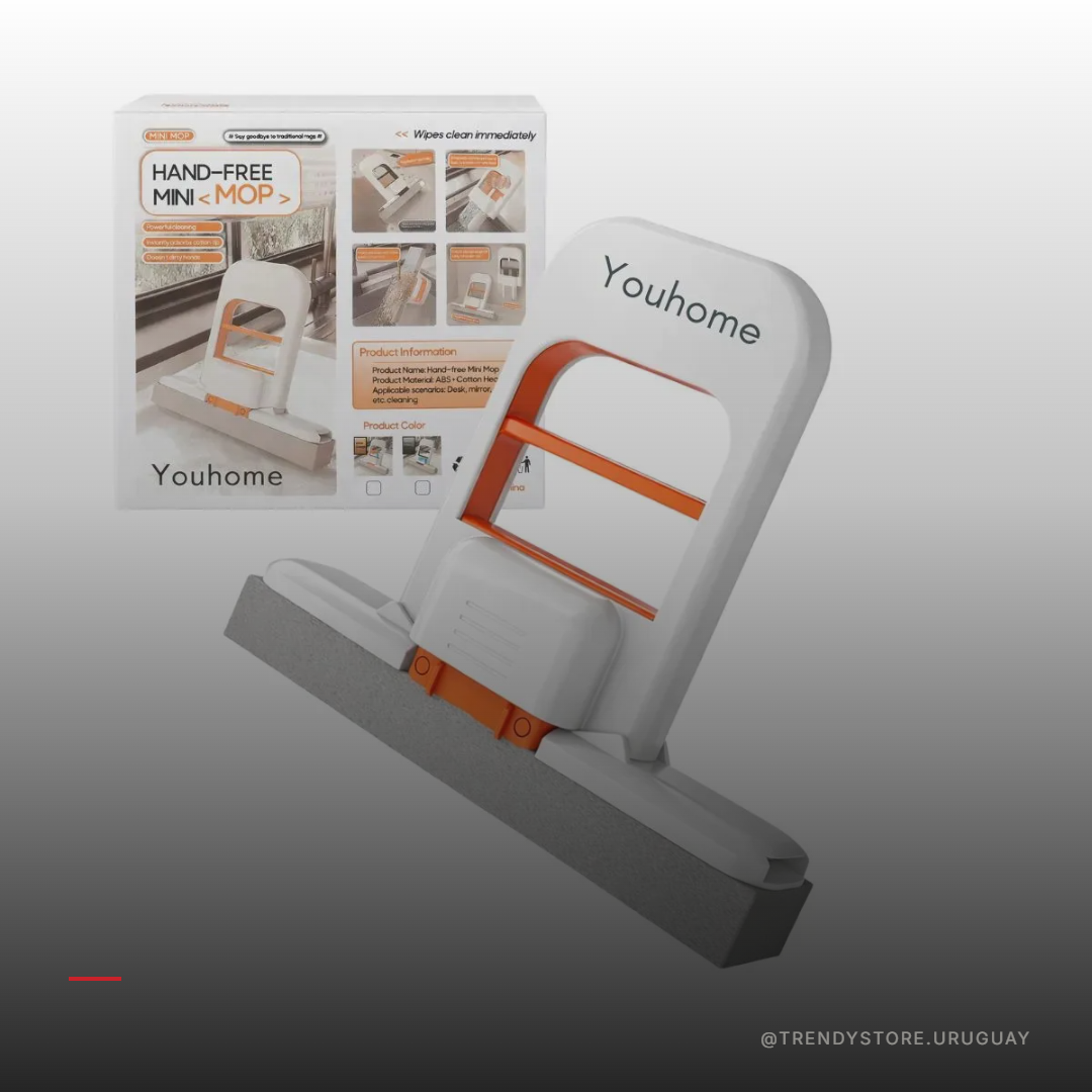 Mini Mopa Multiuso Húmedo/Seco — Escurrido Manual Compacta