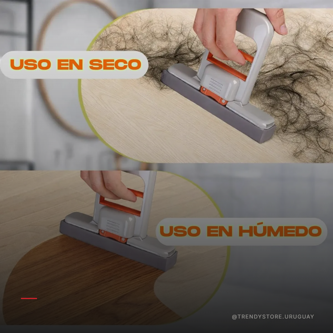 Mini Mopa Multiuso Húmedo/Seco — Escurrido Manual Compacta