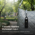 Llavero Alarma Personal 3 en 1 — Sirena 130dB + Linterna + Localizador iPhone