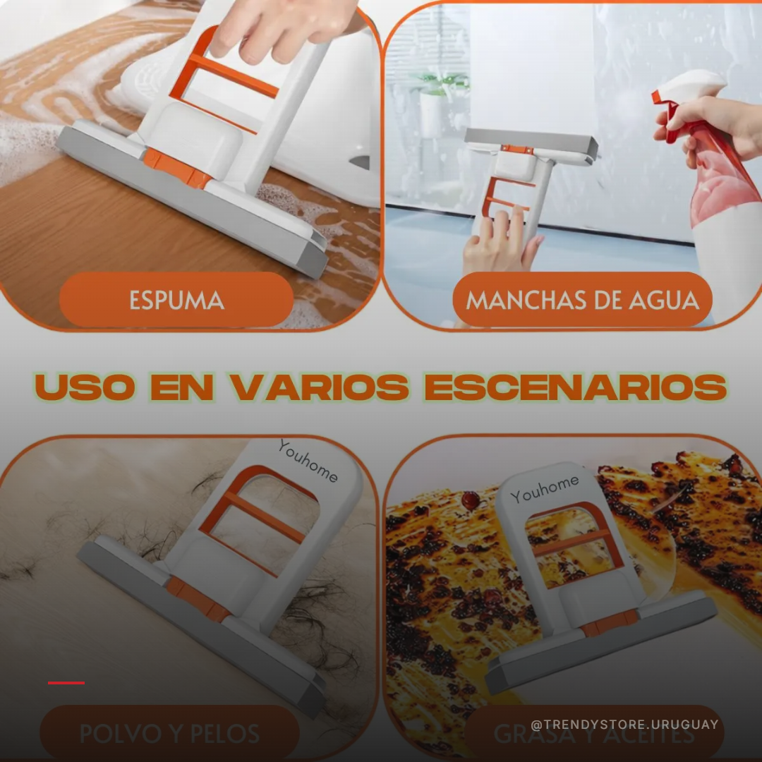 Mini Mopa Multiuso Húmedo/Seco — Escurrido Manual Compacta