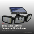 Foco Solar LED con Sensor de Movimiento — 74 LEDs, 300 Lúmenes y 3 Modos