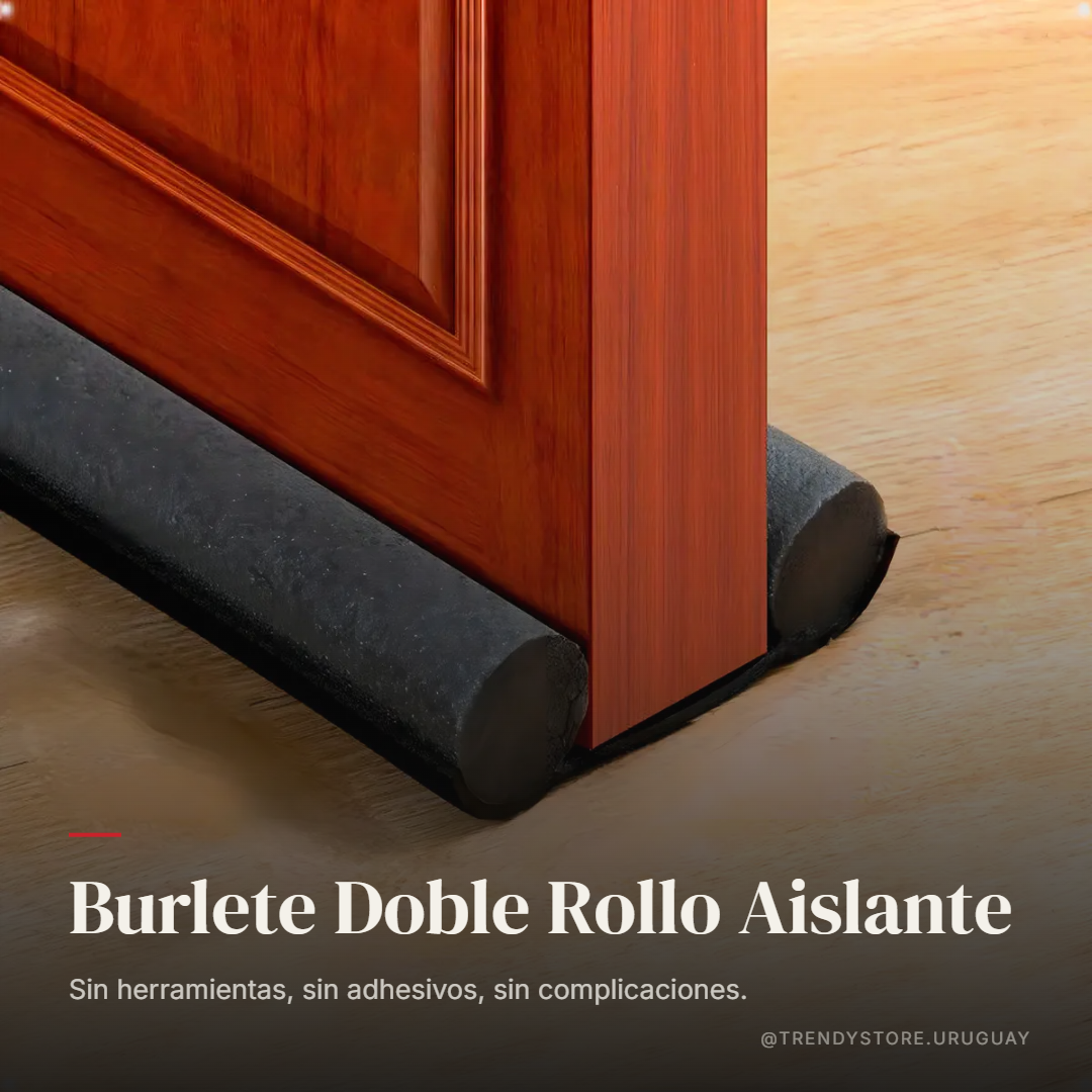 Burlete para Puerta Doble Rollo Aislante — 93cm × 9,6cm