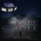 Foco Solar LED con Sensor de Movimiento — 74 LEDs, 300 Lúmenes y 3 Modos