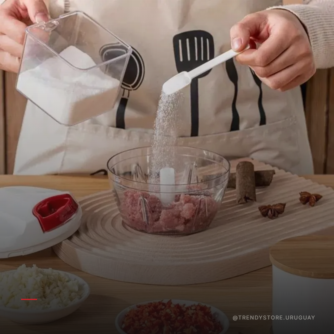 Mini Procesadora Manual 500ml — Picadora Multiuso Sin Electricidad