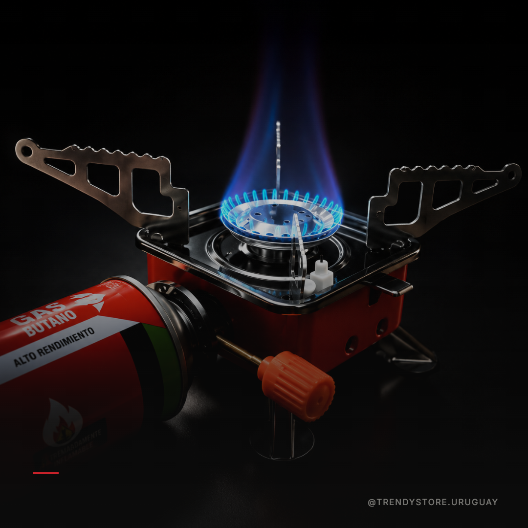 Kit Anafe Portátil + Gas Butano — Cocinilla Compacta para Camping