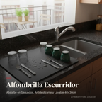 Alfombrilla Escurridor de Platos y Vasos — Absorbe en Segundos, Antideslizante y Lavable 40×30cm