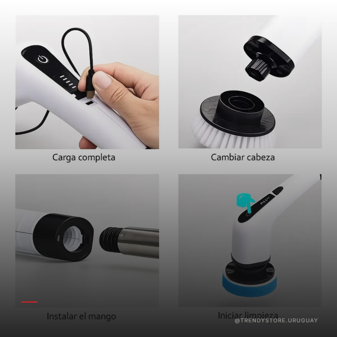 Cepillo Eléctrico de Limpieza Premium — 7 en 1 Inalámbrico