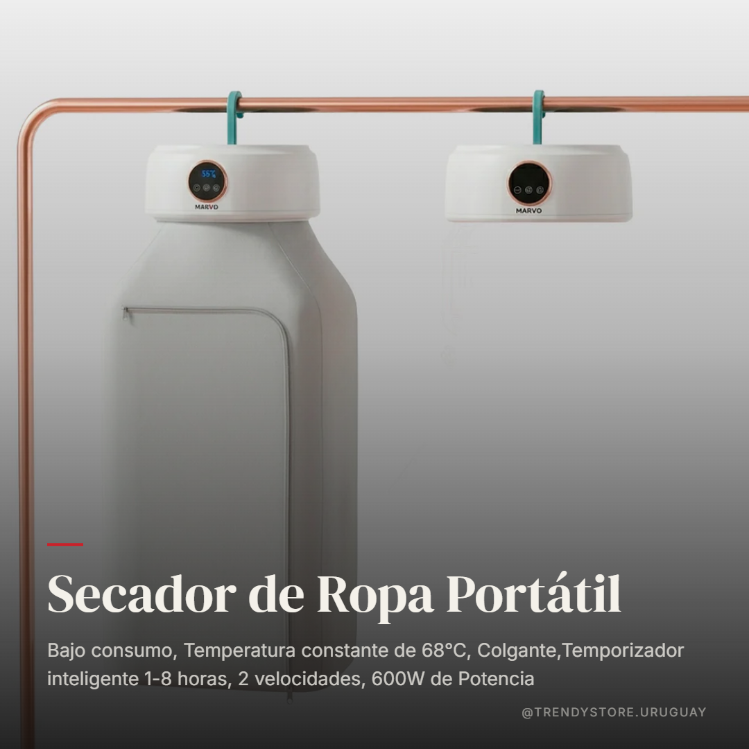 Secador de ropa portátil Marvo en modo tendedero abierto