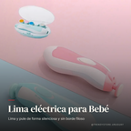 Lima Eléctrica de Uñas para Bebé y Adulto — Torno Pulidor con Luz LED