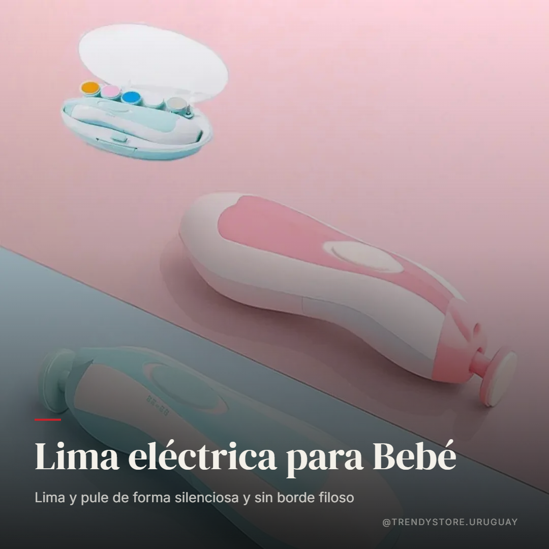 Lima Eléctrica de Uñas para Bebé y Adulto — Torno Pulidor con Luz LED
