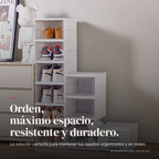 Zapatera plegable 6 niveles sin armado vista frontal