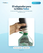 Adaptador impreso en 3D para bidón Salus