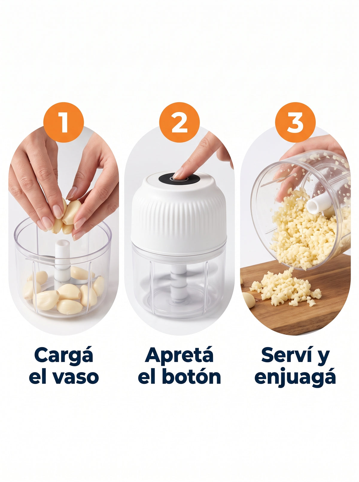 Cómo se usa: cargá el vaso, apretá el botón, serví y enjuagá