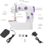 Máquina de coser mini con pedal — contenido del pack